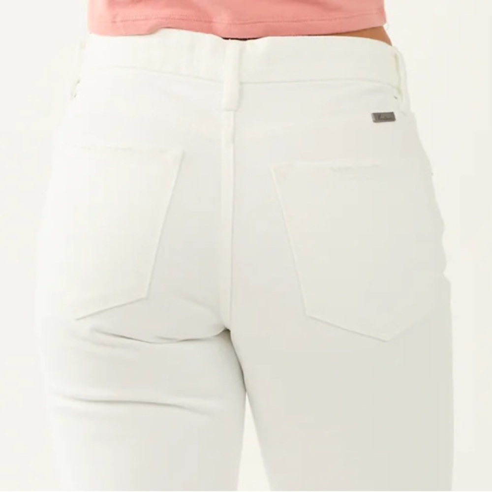 KanCan White Button Fly Fringe Women's Straight Leg Jeans Size 27 - Picture 15 of 15